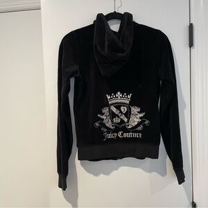 Juicy Couture Black Hoodie with tan Crest